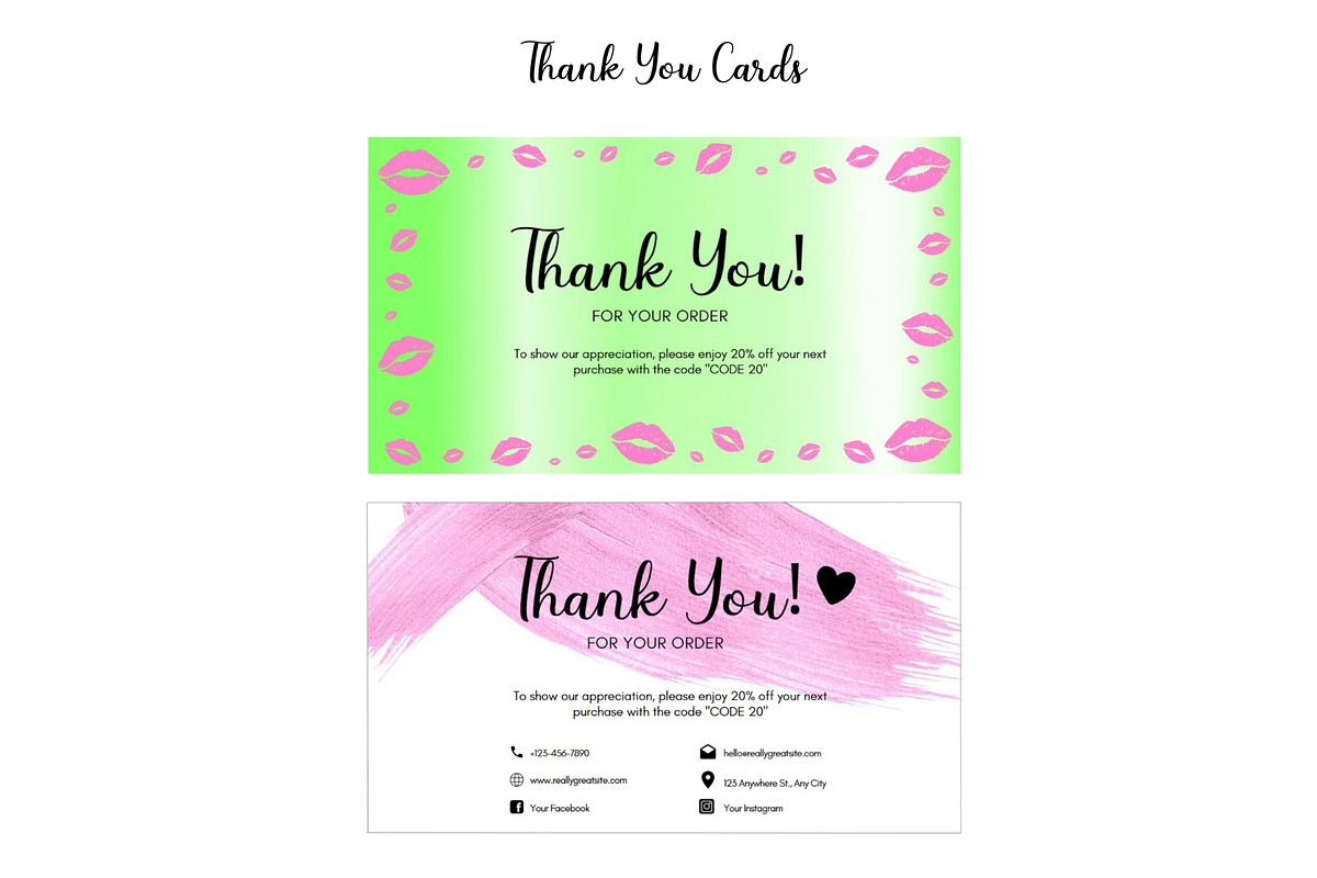 Pink and Green Brand Kit Canva, a Branding & Logo Template by CopertiniStudio (Photo 8 of 8)