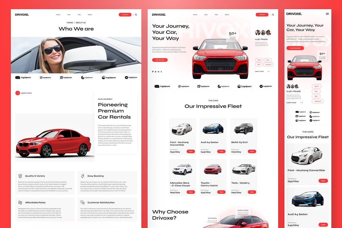 Drivoxe - Car Rental Website Framer, a Websites & App Template by peterdraw (Photo 2 of 5)
