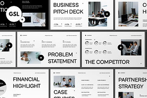 Business Pitch Deck Google Slide, a Presentation Template by graphicook