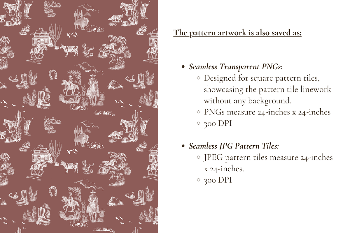 Rustic Ranch Toile de Jouy Pattern, a Background Graphic by Hughes Studio (Photo 6 of 8)