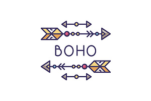 Boho Aesthetic Arrows RGB Color Icon