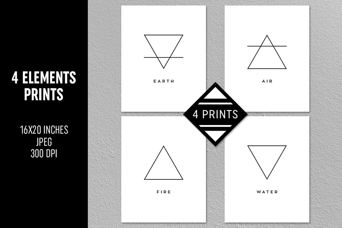 Four Elements Prints, a Decorative Illustration by ZoollGraphics