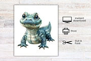 Watercolor Cute Evil Animals Clipart, an Illustration by Canvas Craft (Thumbnail 7 of 7)