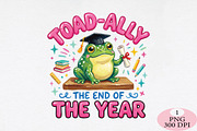 Cute Graduation Frog PNG, a Seasonal Illustration by Daily.Designs (Thumbnail 1 of 5)