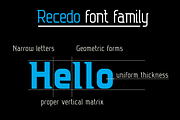 Recedo font family, a Sans Serif Font by vlad.berla (Thumbnail 3 of 6)