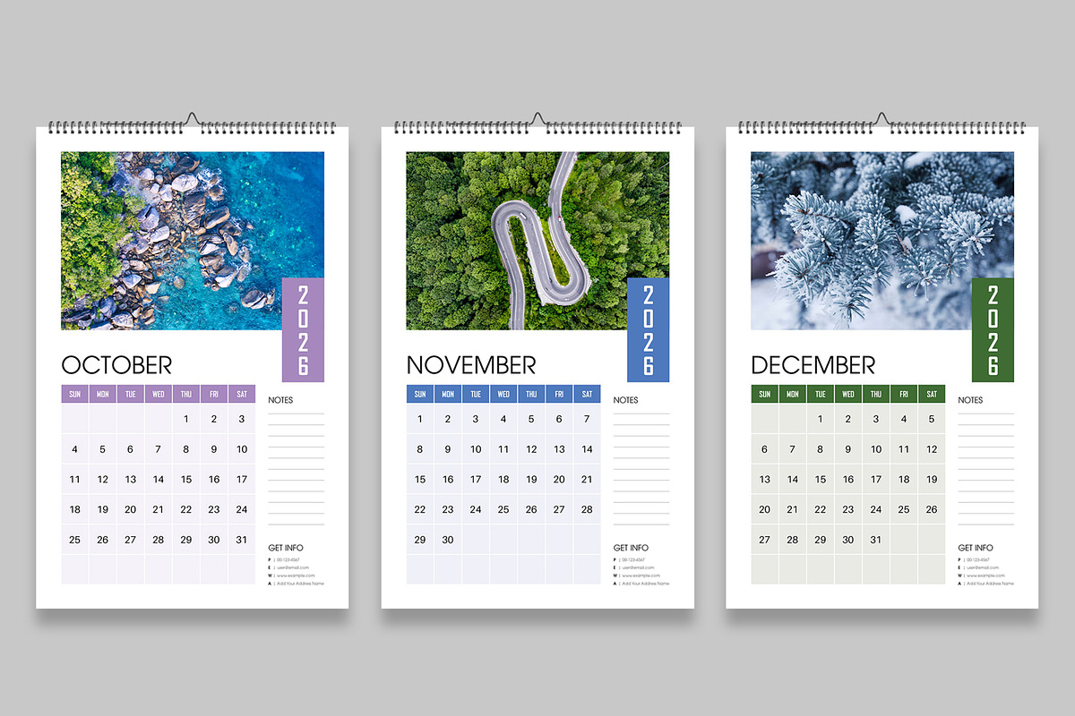 Colorful 2026 Wall Calendar Template, a Stationery Template by ContestDesign (Photo 5 of 5)