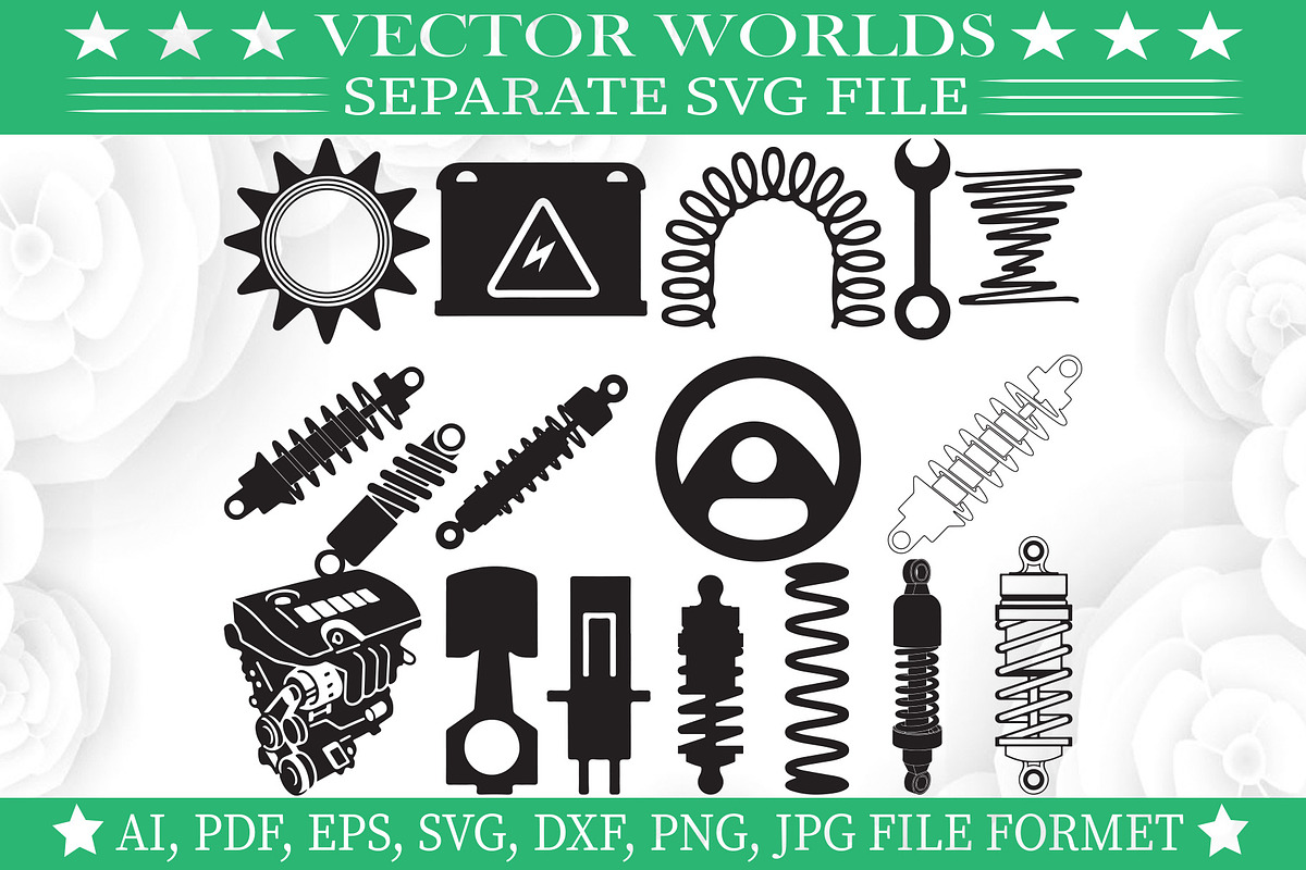 Shock Absorbers Svg, Shock Svg, an Object Graphic by VectorWorlds (Photo 1 of 3)