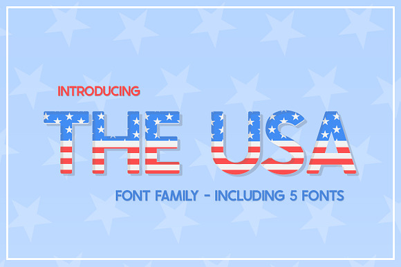 The USA Font Family - 5 Fonts preview 8