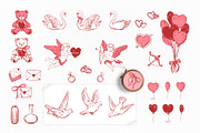 Love Coquette style. Vector clip art, a Decorative Illustration by Tata Pilip (Thumbnail 3 of 23)