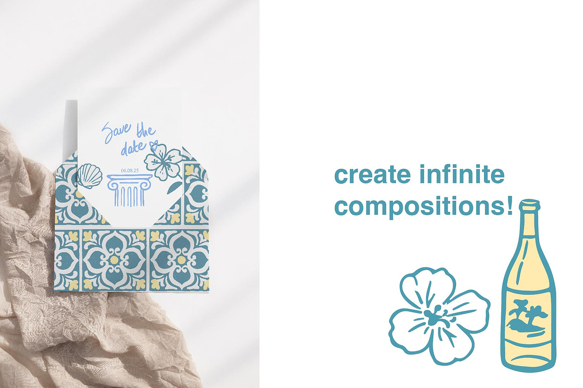 Amalfi Dreams – vector illustrations, an Object Graphic by MayBay Studio (Photo 4 of 4)