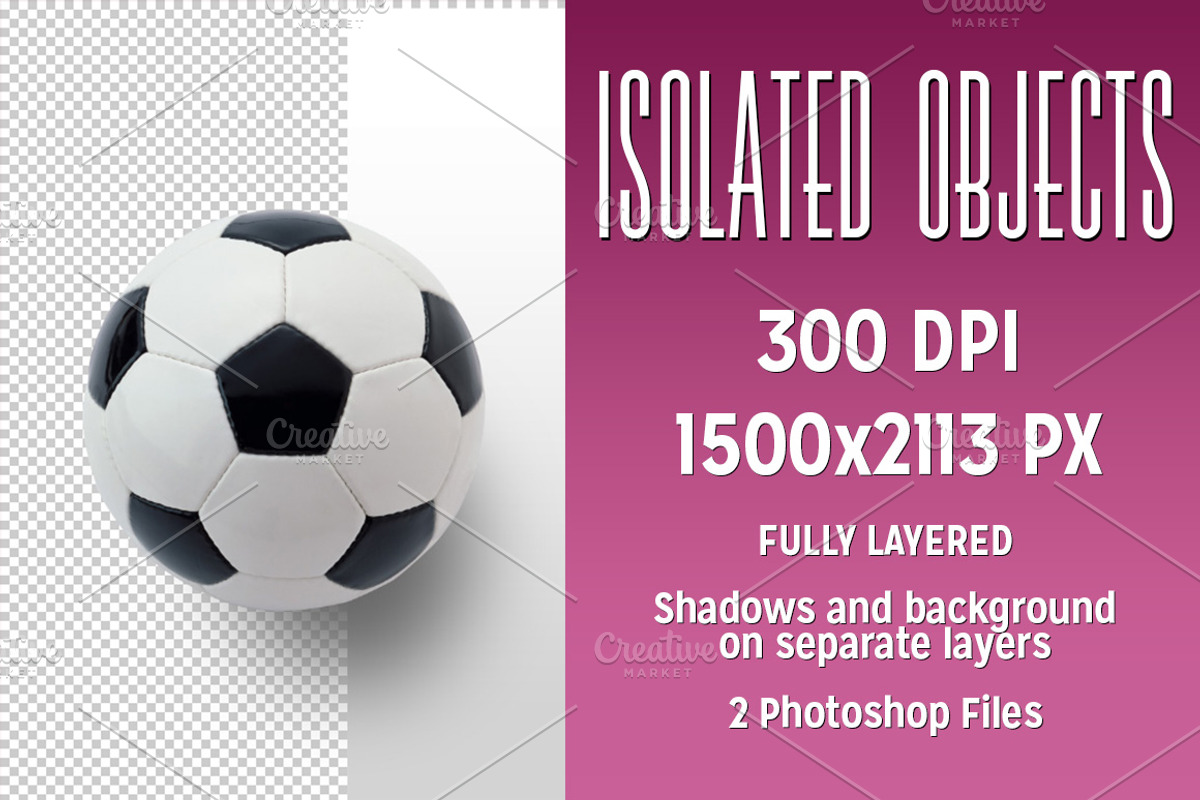2 Soccer Balls as Isolated Objects preview 2