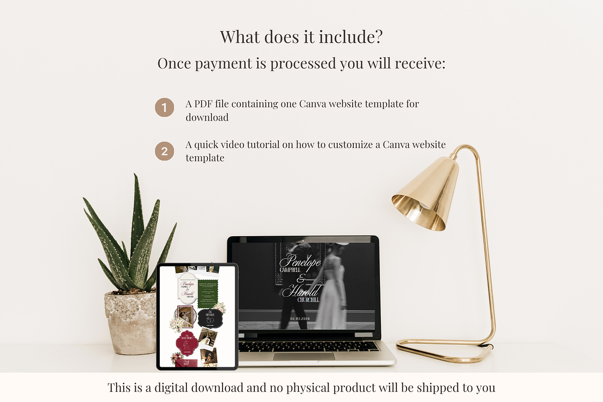 Old Money Wedding Invitation Website, a Landing Page Template by GlamWebDesigns (Photo 6 of 7)
