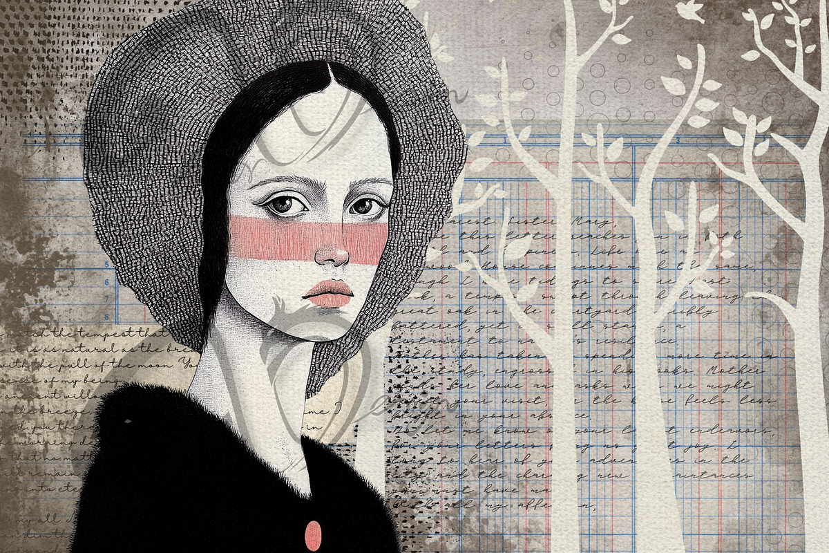 Enigmatic Women: Vintage Art, a Person Illustration by NiiiNArt (Photo 7 of 7)