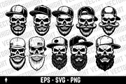 Hipster skull mascot, a Person Illustration by Vectorhight (Thumbnail 1 of 3)