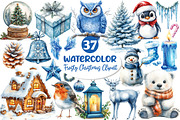 Frosty Christmas Clipart, an Illustration by Dream Creation (Thumbnail 1 of 7)