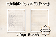 Travel Theme Printable Stationery, a Stationery Template by Pixels N Bows (Thumbnail 1 of 3)
