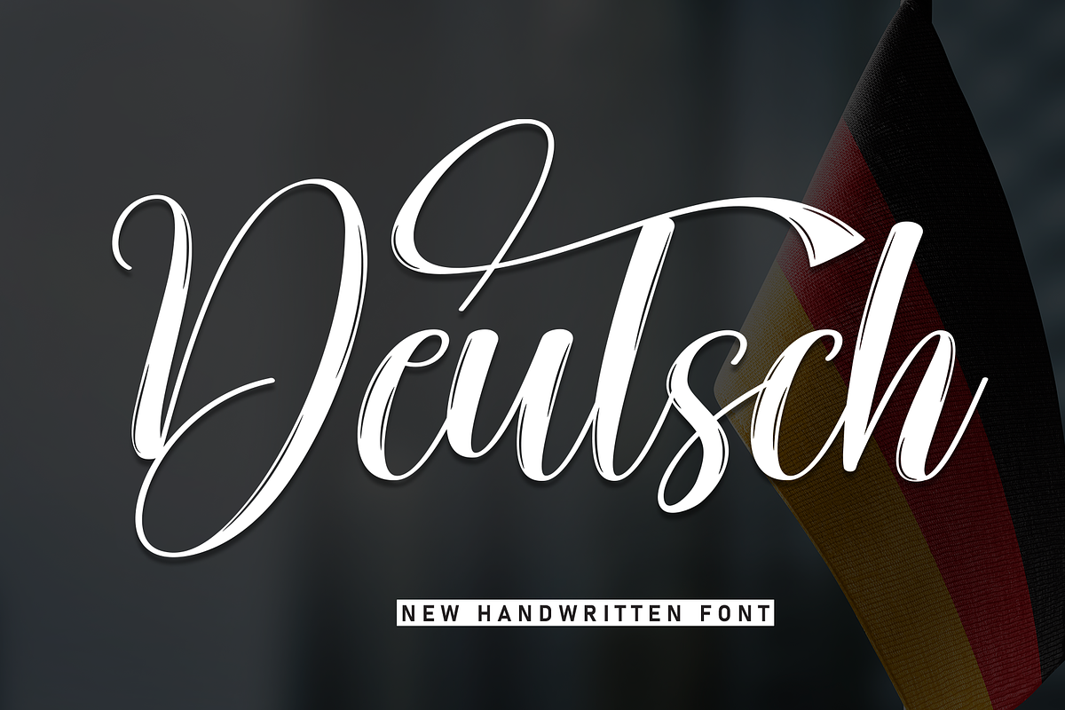 Deutsch | Script Font, a Handwritten Font by Scratchones (Photo 1 of 9)