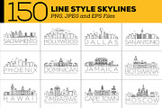 150 - Linear Style City Skylines, an Outline Icon by Kursat Unsal (Thumbnail 14 of 18)
