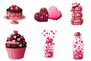 Watercolor Valentine's Day Clipart, an Illustration by CreationArt (Thumbnail 5 of 5)