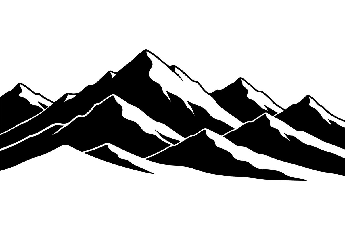 Mountain Range Silhouette, an Object Graphic by Designer_Momina (Photo 13 of 20)