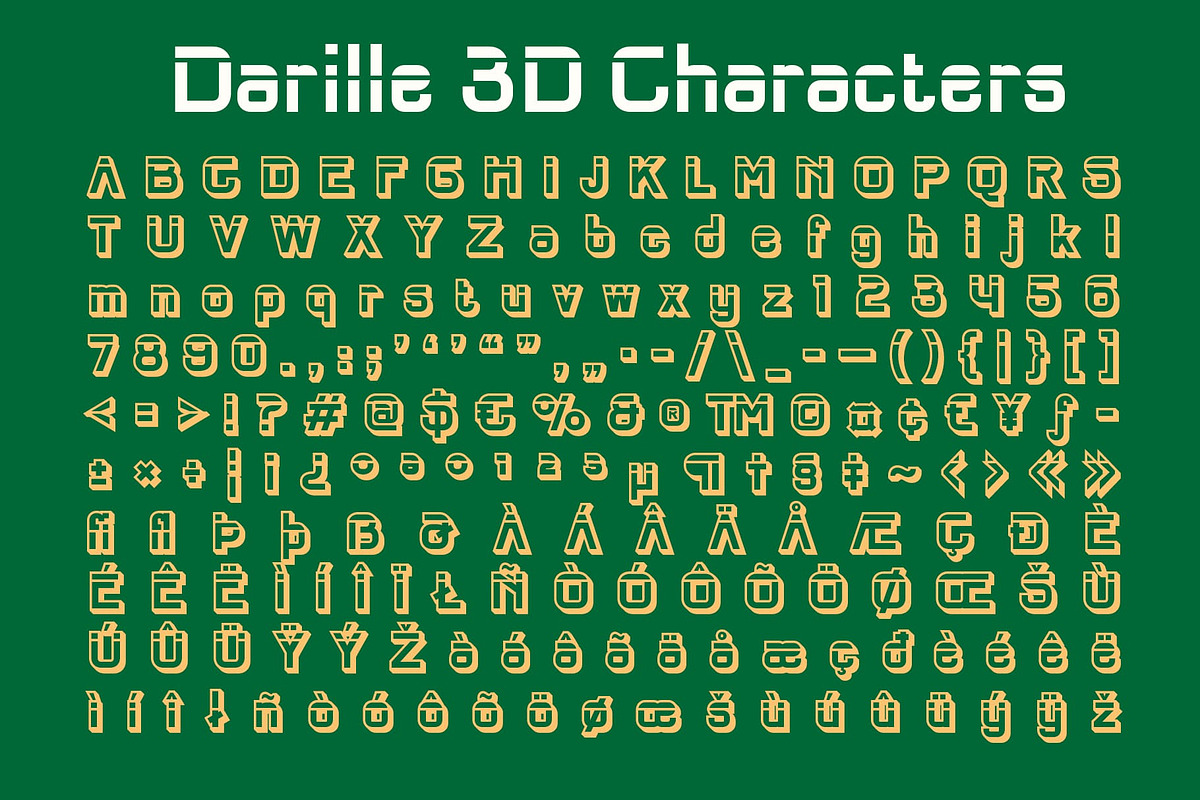 Darille 3D, a Sans Serif Font by Craft Supply Co. (Photo 8 of 8)