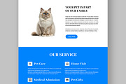 Pet Care Landing Page template, a Landing Page Template by ContestDesign (Thumbnail 3 of 5)