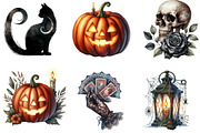 Vintage Halloween Clipart Bundle, an Illustration by DreamArtGraphic (Thumbnail 3 of 5)
