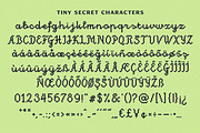Tiny Secret Naive Pixel Art Script, a Script Font by Struvictory.art (Thumbnail 4 of 8)