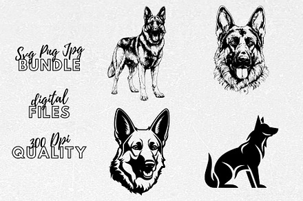 German Shepherd SVG - Dog Clipart