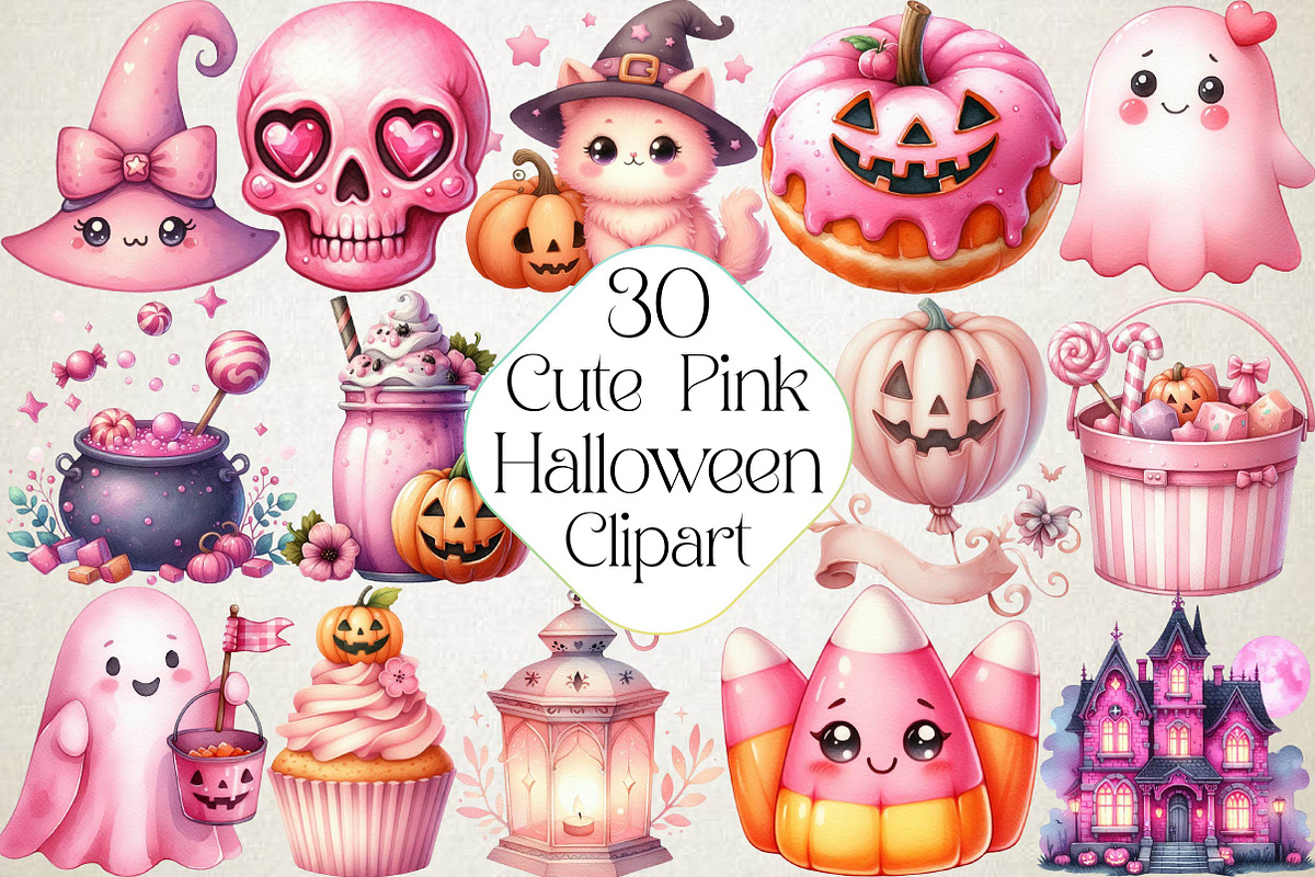 Cute Halloween Bundle, an Illustration by DreamPrint404 (Photo 1 of 4)