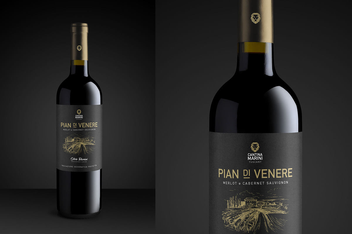 Premium Red Wine Mockup, a Product Mockup by ShinyPixel (Photo 1 of 4)