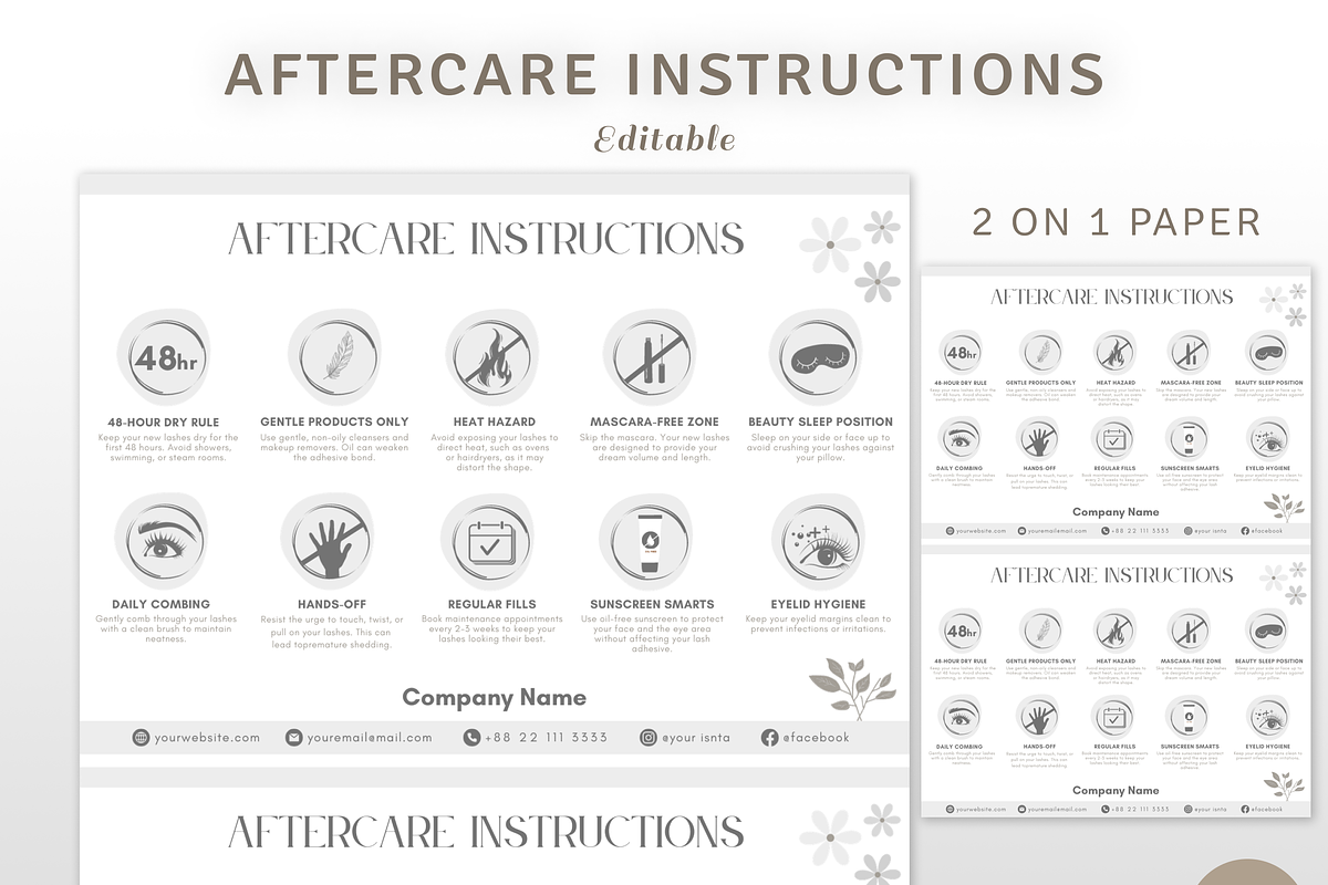 Eyelash Extension Forms Bundle, a Templates & Theme by MondaySpark (Photo 8 of 10)