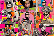Avant Garden Fashion Collages, a Wallpaper Graphic by HipFonts (Thumbnail 8 of 9)