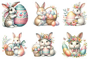 Watercolor Happy Easter Bunny PNG, a Graphic by CitraGraphics (Thumbnail 4 of 4)