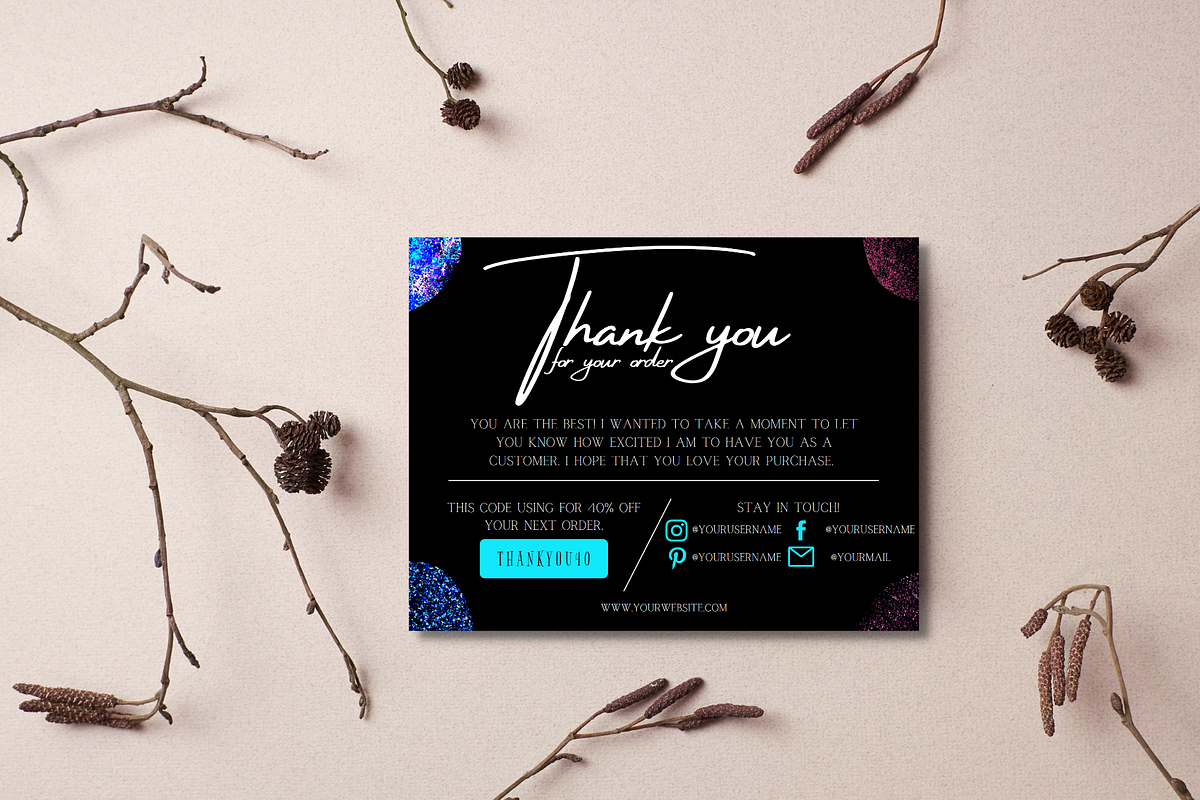 Thank You Order Card | Canva, a Card Template by tahananeart (Photo 4 of 8)