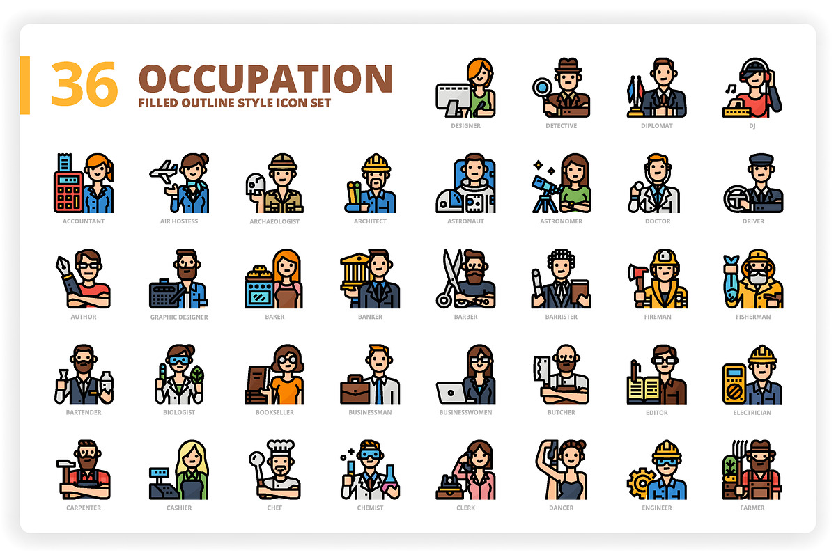 3,600 Icons x3 Styles, an Outline Icon by monkik (Photo 216 of 299)