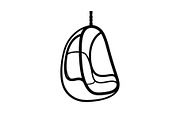 Hanging Egg Chair Silhouette Bundle, an Illustration by Designer_Momina (Thumbnail 46 of 51)