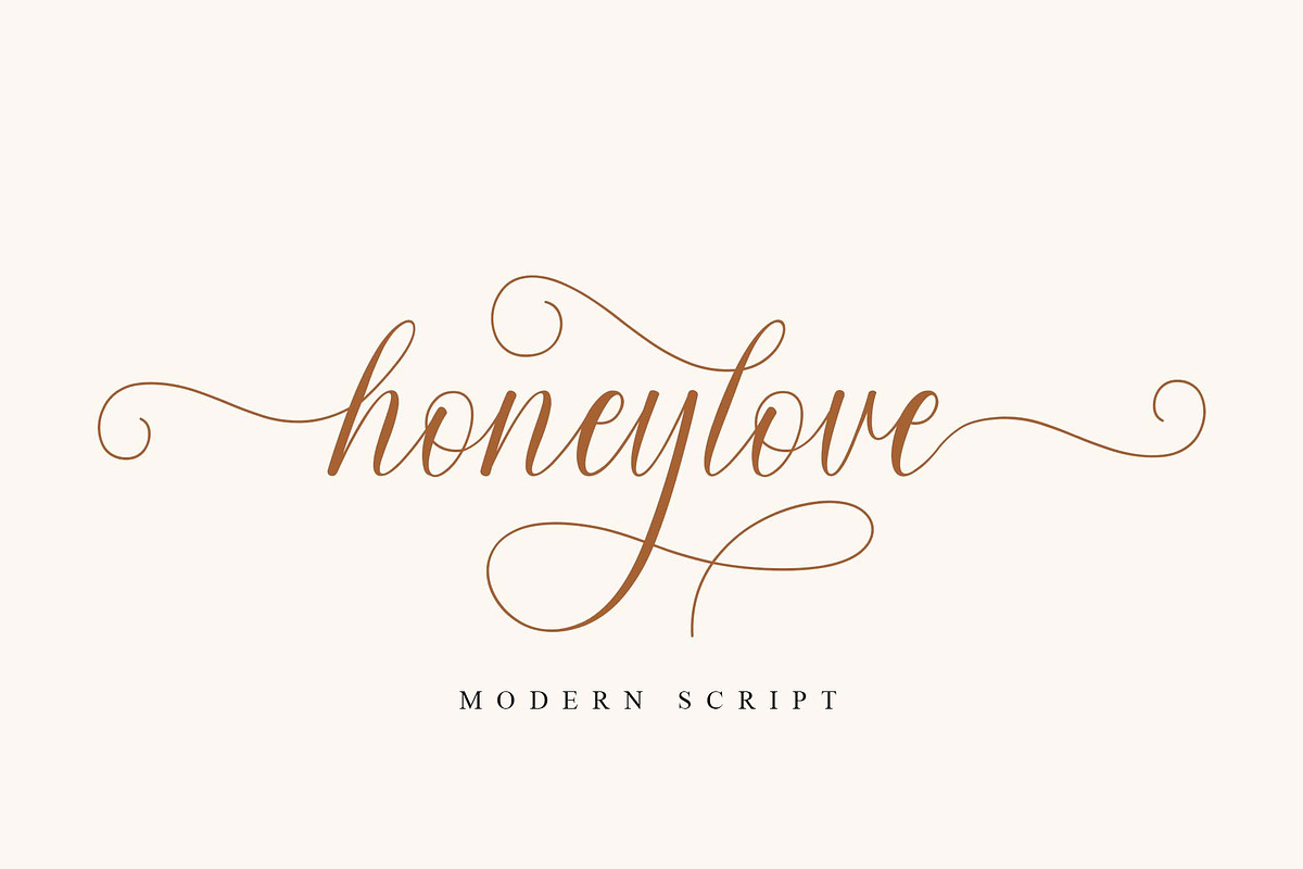 Honeylove - Modern Calligraphy, a Script Font by MJB Letters (Photo 1 of 8)