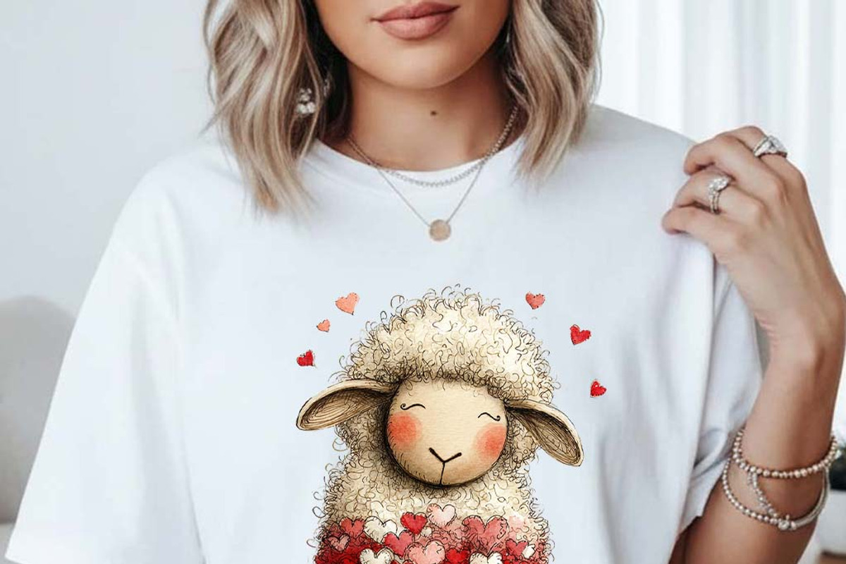 Whimsical Valentine Sheep Clipart, a Graphic by one-touch (Photo 3 of 16)