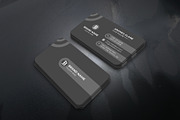 Black minimal business card template, a Business Card Template by saifulbranding (Thumbnail 1 of 2)