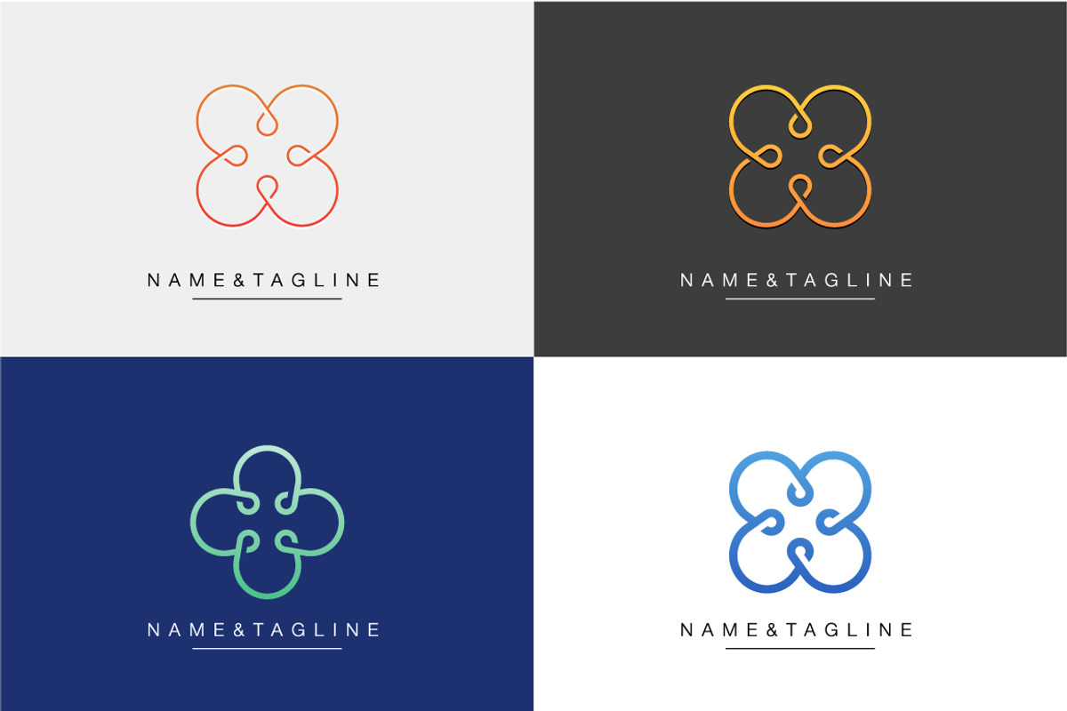 Elegant leaves monogram template, a Branding & Logo Template by WORAKAMON Design Studio (Photo 1 of 5)