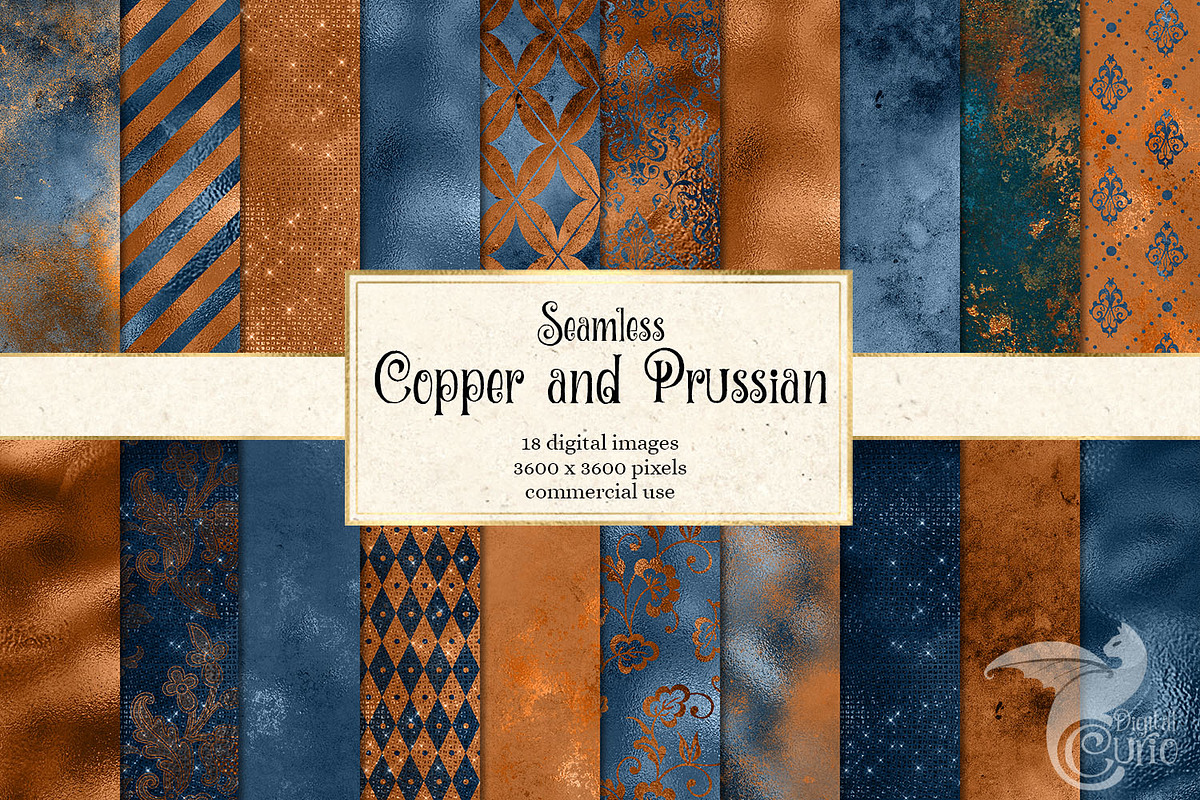 Copper and Prussian Textures, a Texture Graphic by Digital Curio (Photo 1 of 4)