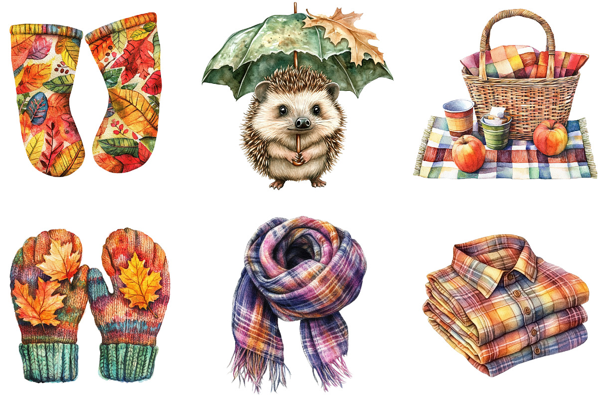 Autumn Collection Clipart, an Illustration by DreamArtGraphic (Photo 2 of 4)