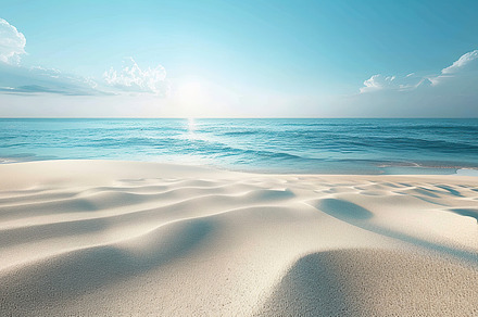 A peaceful beach scene with various, a Photo by LOGOCREATIVE