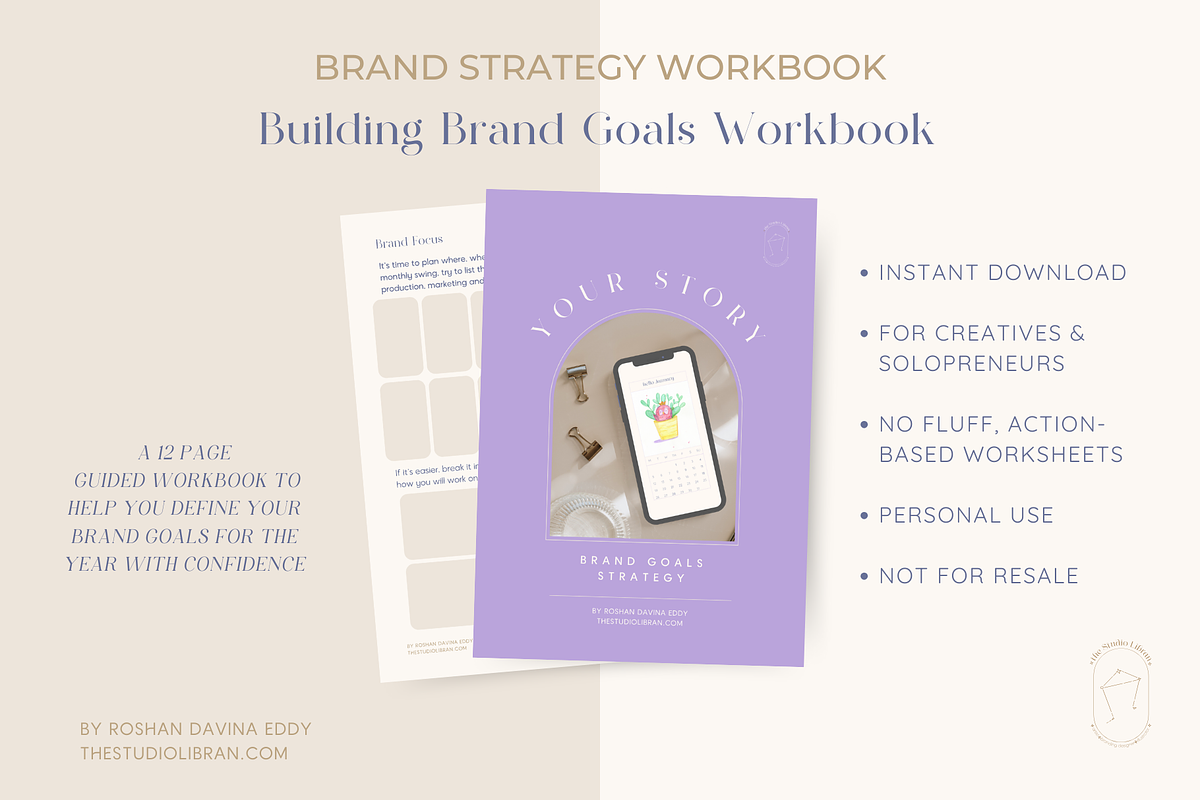 2026 Brand Goal Planner Printable, a Templates & Theme by the Studio Libran (Photo 1 of 2)