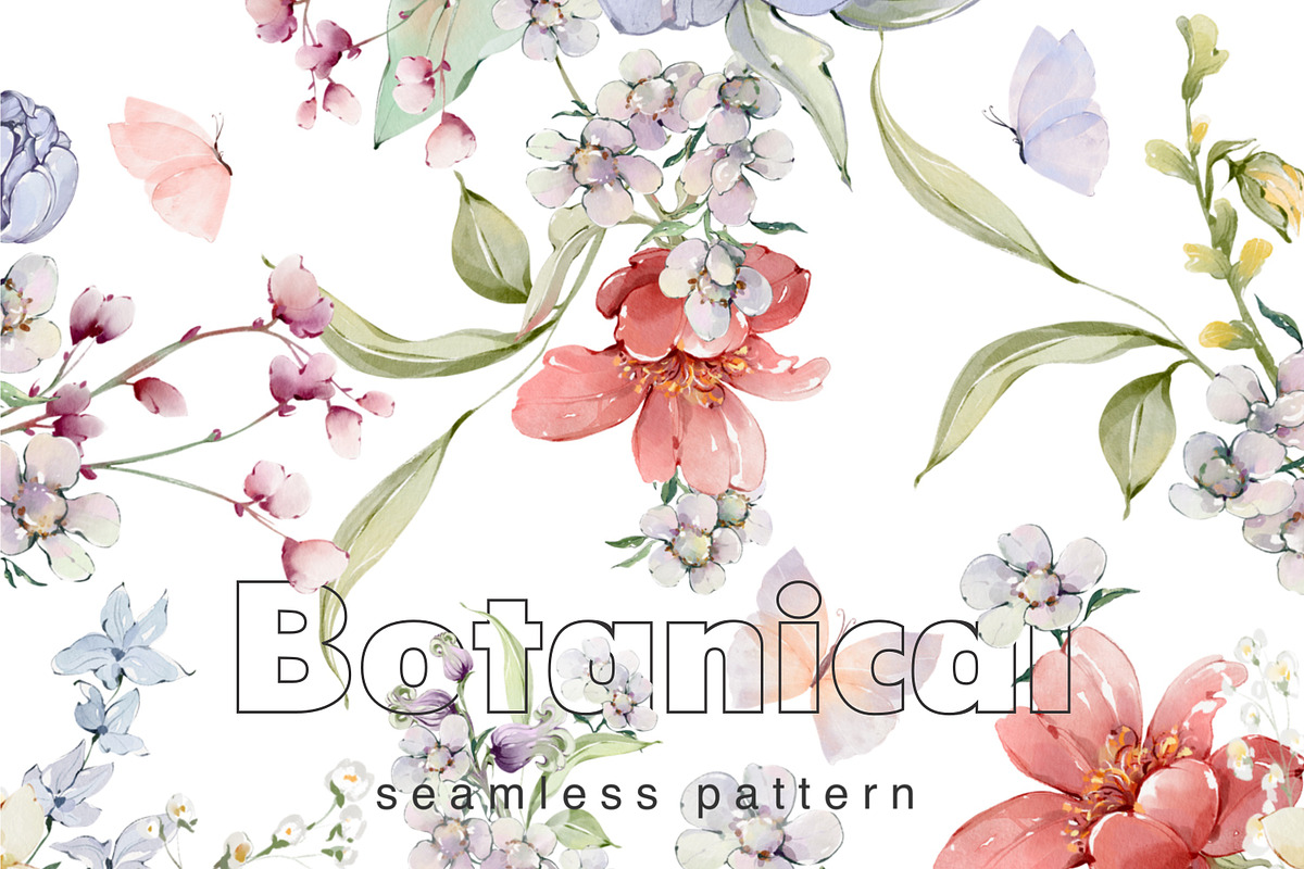Watercolor flowers botanical bundle, a Decorative Illustration by Edith’s World (Photo 5 of 15)