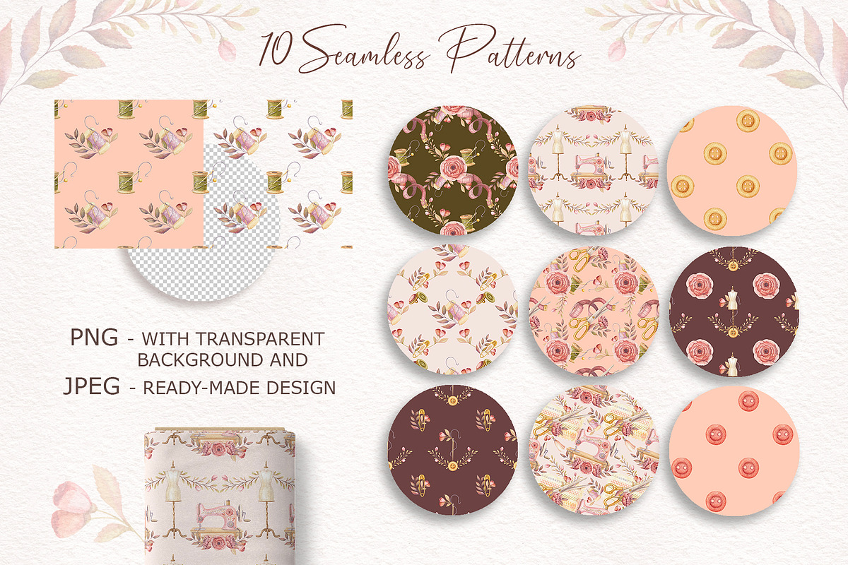 Watercolor Sewing Collection, an Illustration by Nadya Saen Art (Photo 5 of 12)