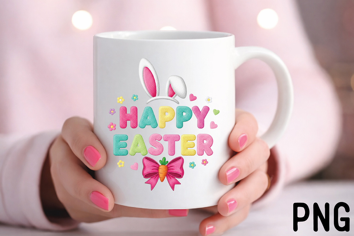 Happy Easter PNG, an Illustration by Black Bird Studio (Photo 3 of 3)