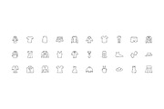 100 Cloth Hand Drawn Doodle Icons, an Outline Icon by Creative Stall (Thumbnail 3 of 3)