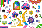 Mix Retro Element Set, an Object Illustration by Invisual Studio (Thumbnail 5 of 8)